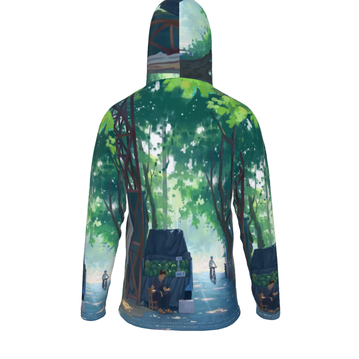 All-Over Print Unisex Pullover Hoodie With Mask